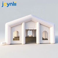 Tente gonflable portable personnalisée à double couche en PVC, chapiteau blanc imperméable pour mariages en plein air