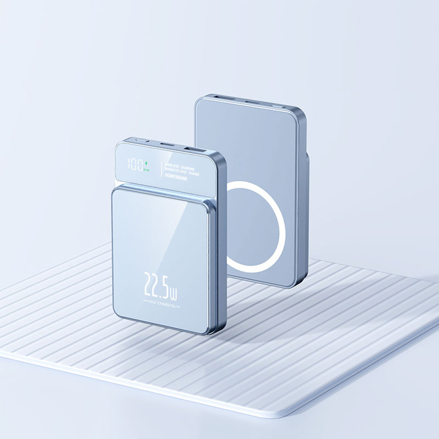 Custom Logo 10000mAh Mini Portable Powerbank Pd22.5w Fast Charge Digital Display Magnetic Wireless Charge Power Bank