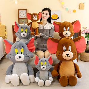 Juguetes de peluche de gato y ratón transfronterizos, muñecos de peluche, almohadas para dormir y abrazar, regalos para máquinas de garras, venta al por mayor de poliéster para comercio exterior - Product Image 4