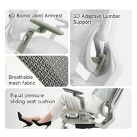 Silla Ergonómica de Malla con Función Completa y 160 °   Silla de Oficina Ergonómica con Reposapiés y Elevación a Gas de Clase 4