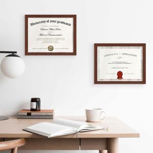 Stock Supply 8.5x11 Inches Certificate <b>Frames</b> Wholesale, Premium Mahogany Document Display <b>Frame</b> with Wall & Tabletop Mounting - Product Image 5