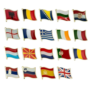 Pin de Solapa Esmaltado Personalizado al por Mayor con Mapa de Bandera de Países: Qatar, Alemania, Guyana, Siria - Product Image 2