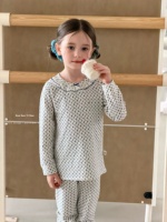 Vêtements de nuit pour garçons et filles en gros, 95,5% coton, 4,5% élasthanne, différentes couleurs, ensemble de pyjama doux et confortable, prêt à être expédié