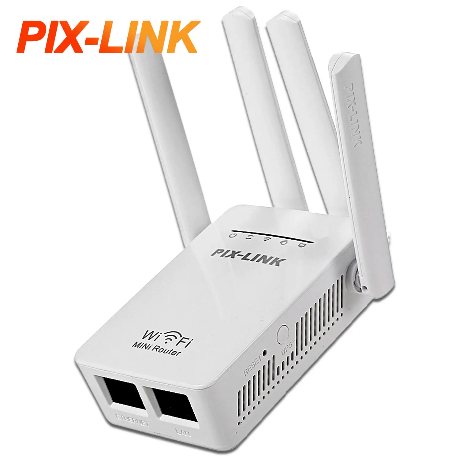PIX-LINK 2.4G WiFi Repeater Wireless Router Range Network Signal Booster 300Mbps Long Range Signal Wi-Fi Repetidor