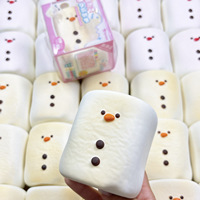 Hachimi Snowman Marshmallow, jouet anti-stress à rebond lent, ultra-doux et épongeux, en matériau PU, pour une utilisation en classe