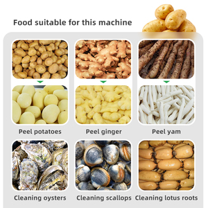Hoàn toàn tự động hệ thống phun nước dễ dàng hoạt động điện khoai tây làm sạch Peeler máy tự động khoai tây rửa máy lột - Product Image 4