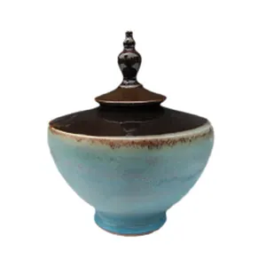 Custom wholesale handmade direct factory cremation urns ceramic urns for human ashes adult funeral urn