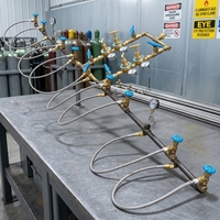 Solution clé en main pour collecteur industriel |   Régulateur de collecteur à double ligne avec alarme, dessin CAO inclus, compatible argon