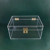 Benutzer definierte klare Acryl Hochzeit Geschenk verpackung Box abschließbare Andenken Boxen für Hochzeits feier Acryl Vitrine Acryl Box