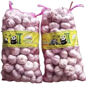 Ail blanc frais normal dans 20KG/sac en maille 5.0cm +,5.5cm + .6.0cm + -Expot au Pakistan. Marché Inde, Bangladesh