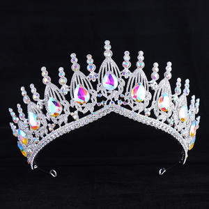 تاج حفلات زفاف جديد من QS مرصع بالماس حجر الراين للتزيين بعروسة على شكل فراشة تاج حفلات زفاف فاخر - Product Image 6