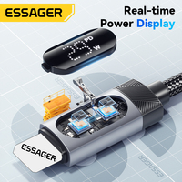 Kabel Ponsel Tipe C ESSAGER ES-X64 OEM ODM Berkualitas Tinggi 5V 3A 2.4A PD 29W PP Kabel Data Transfer USB 2.0 Pengisian Cepat