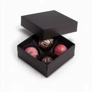 Aangepaste Print Luxe Geschenkdoos Bonbon Chocolade Verpakking Voor Chocolade Met Inzetstukken Of Plastic Bakjes