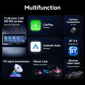 11.26 inch di động capactitive màn hình cảm ứng xe <span class=keywords><strong>MP5</strong></span> Máy nghe nhạc chia màn hình rảnh tay Carplay/<span class=keywords><strong>Android</strong></span> <span class=keywords><strong>Auto</strong></span> IPS hiển thị được xây dựng trong - Product Image 2