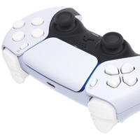 Boutons personnalisés complets blancs DIY pour manette PS5 BDM-030/040/050 : D-pad, gâchettes R1 L1 R2 L2, boutons Share, Options et Face Buttons