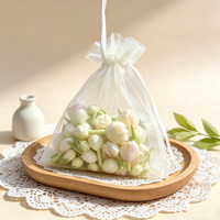 Sac cadeau en organza avec cordon de serrage, pochettes transparentes en maille pour bijoux, fleurs séchées et emballage de bonbons pour fêtes