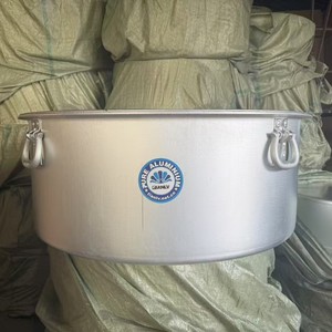 <span class=keywords><strong>Set</strong></span> di 2 <span class=keywords><strong>Pentole</strong></span> Giganti in Alluminio da 360L, 105cm x 90cm, per Lavorazione Alimentare Commerciale, Grande Capacità per Zuppe - Product Image 4