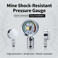Manomètre antichoc BZY60 à double aiguille avec échelle personnalisable pour test de pression des conduites de mine de charbon