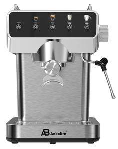 Machine à café expresso <span class=keywords><strong>programmable</strong></span> électrique Anbolife en acier inoxydable, économique, avec fonction cappuccino/latte et mousseur à lait à une touche - Product Image 2