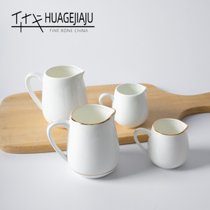 Bone China Groot En Klein Formaat Steak Sap Emmer Keramische Saus Lepel Met Gerecondenseerde Melk Thee Koffie <span class=keywords><strong>Set</strong></span> - Product Image 4