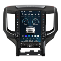 Estéreo de Coche Gerllish con Pantalla Vertical Estilo Tesla de 13.6" Android, Reproductor de DVD y Navegación GPS para Dodge Ram 2019-2023, Radio para Auto