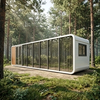 Module de bureau préfabriqué Apple Cabin, maison mobile prête à l'emploi, livraison gratuite, en panneaux sandwich et acier
