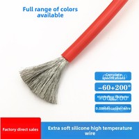 Fil de silicone résistant aux hautes températures, conducteur en cuivre nu super souple 8-18AWG pour modèles d'avions et batteries au lithium de voitures