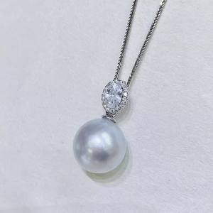 Accesorios de Perlas 31359DIY, Hebilla de Plata S925 para Colgante, Soporte Vacío para Cuentas de 9-13 mm, Colgante de Diamantes y Dijes para Collar - Product Image 1