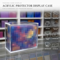 Boîte de présentation magnétique en acrylique à couvercle amovible pour comptoir de magasin, soutenue par TCG Reseller et la boîte acrylique UPC du 30e anniversaire