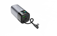 Power Bank Ultra Compact 20000mah 100W Baterai Li-polymer dengan Kabel USB-C Retractable dan Layar TFT untuk Pengisian Daya Laptop dan Ponsel