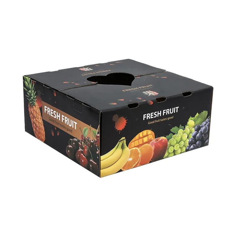 Lowest price fruits veg box with a heart shape on the top in black with design