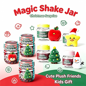 <span class=keywords><strong>Magic</strong></span> Shake Jar Blind Box Christmas Halloween Series Surprise Plush Doll Random Collectible Kids Holiday Gift Toy - Product Image 1