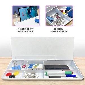 Bảng Trắng Kính Để Bàn Nhỏ Bảng Xóa Khô-Giá Đỡ Bàn Phím Máy Tính Bảng Trắng Tấm Bề Mặt Có Ngăn Kéo - Product Image 3