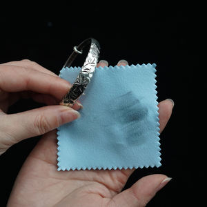 맞춤형 커스텀 로고 극세사 스웨이드 시계 다이아몬드 주얼리 금은 광택 세척 클리너 융 - Product Image 6