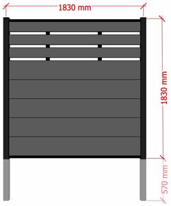 Clôture en bois composite <span class=keywords><strong>180X180</strong></span> Clôture en bois composite pour l'extérieur Clôture en bois composite en plastique pour jardin Clôture en bois composite Extrusion moderne Modèle 3D - Product Image 5