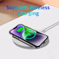 Étui de téléphone transparent pour iPhone 15 12 13 Pro Max 14 16 7 8 Plus 4 coins antichoc en TPU souple PC acrylique coque rigide