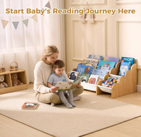 Meilleures ventes : Bibliothèque Montessori 2-en-1 pour tout-petits, étagère à livres pour enfants orientée vers l'avant avec bac de rangement pour jouets, idéale pour chambre d'enfant, salle de jeux, chambre à coucher