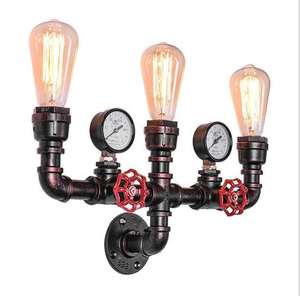 Lampe murale LED industrielle vintage en fer, style steampunk, pour bar, café, salon - Product Image 2