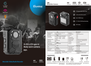 Spalla toracica Fix GPS X8A corpo di sicurezza macchina fotografica indossata con il segreto Mini telecamera di rilevamento del suono della fotocamera - Product Image 6