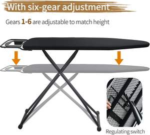 Heat Resistant Adjustable Height Foldable <b>Ironing</b> Board With Iron <b>Holder</b> - Product Image 4