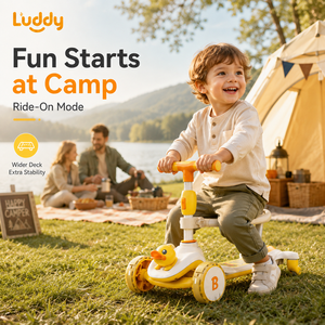 <span class=keywords><strong>Monopattino</strong></span> per Bambini Luddy con Sedile e Tettuccio, Scooter Multifunzionale 4 in 1, Giocattolo Cavalcabile per Bambini, Girello con Altezza Regolabile - Product Image 5