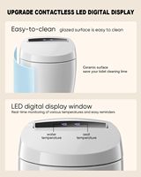 WC intelligent entièrement automatique avec siège chauffant, télécommande et double chasse d'eau, norme européenne IPX4, pour hôtel