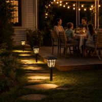 Lampe solaire LED SMD pour allée, 8LM, 3000K, résistante aux intempéries, lanterne de jardin extérieure avec batterie Ni-MH 1,2V AA 600mAh