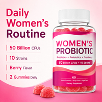 Probiotiques pour femmes Supplément de prébiotiques Extrait de canneberge Gommes probiotiques vaginaux pour l'équilibre digestif et le PH des femmes