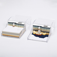 Bloc-notes 3D en papier pour la Journée des enfants 2026, modèle artistique spatial, cube de notes autocollantes, cadeau créatif pour fournitures scolaires et décoration