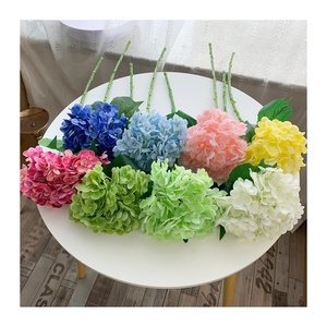 人造真触摸花大绣球花人造婚礼丝绸白色粉色绣球花 - Product Image 2