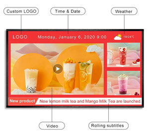 32 43 55 pollici Android schermo LCD HD a parete segnaletica <span class=keywords><strong>Digital</strong></span> Menu Board per il ristorante 24/7 Display pubblicitario - Product Image 4