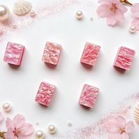 2026 Set Mahjong Akrilik Glitter Tema Oriental Romantis 160pcs Baru dengan Ubin Berpola Spiral Pink untuk Kolektor Permainan Papan