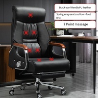 Chaise de bureau de direction en cuir à roulettes pivotantes confortables de luxe de haute qualité moderne