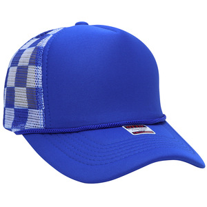 Gorra de camionero de malla a cuadros de colores con diseño de leopardo y cuadros, tipo snapback, estilo béisbol, con panel <span class=keywords><strong>Otto</strong></span> Foam Checker y diadema - Product Image 5